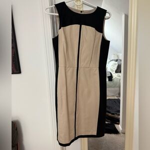 Ann Taylor Black and Cream Mini Dress